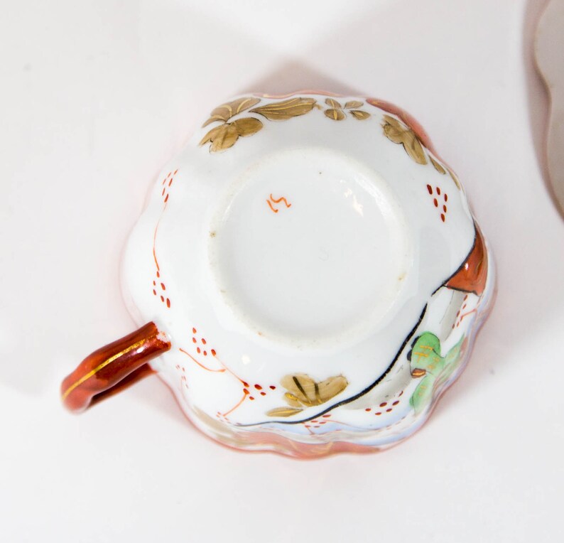 Japanese Saikokutani Cups and Saucers Set of 3 Etsy