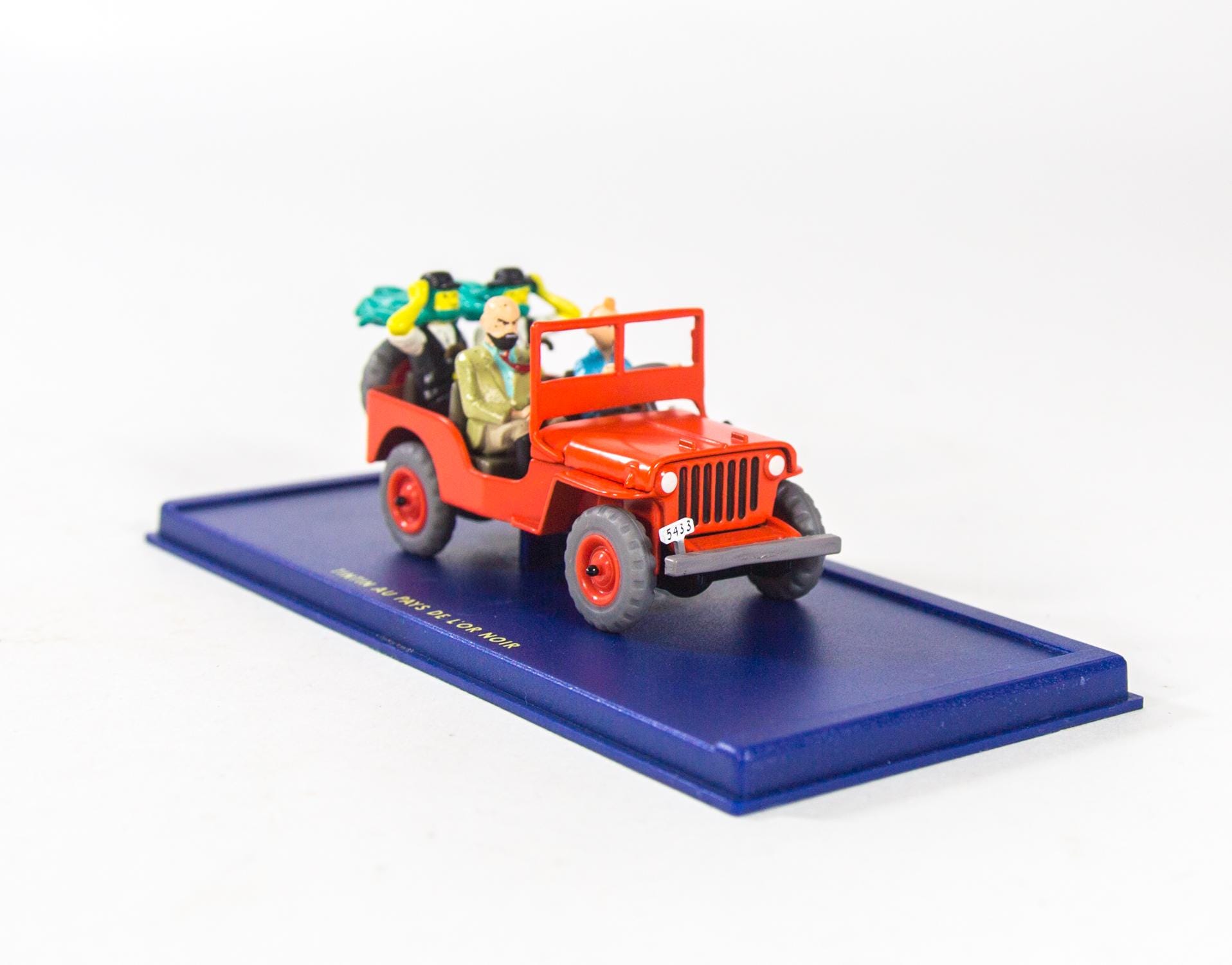TinTin ミニカー 1/43 Jeep Station Wagon ATLAS TINTIN CAR # 7 Red