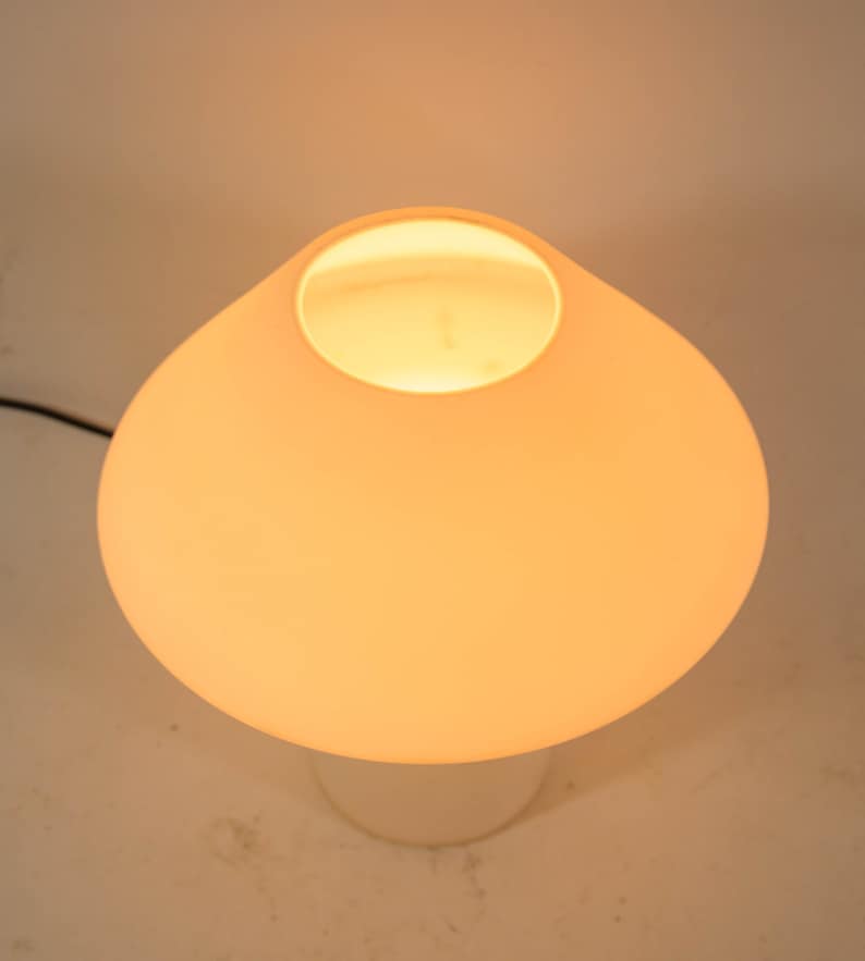 Vintage mushroom lamp | XL version | Hala Zeist | white opaline glass | vintage 80's image 3