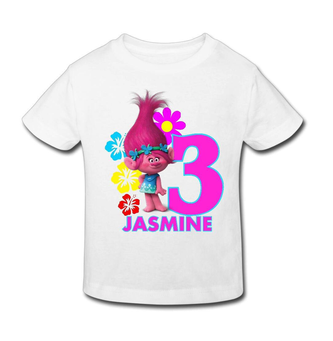 Trolls Birthday T-shirt-Kids Personalized Birthday T-shirt | Etsy