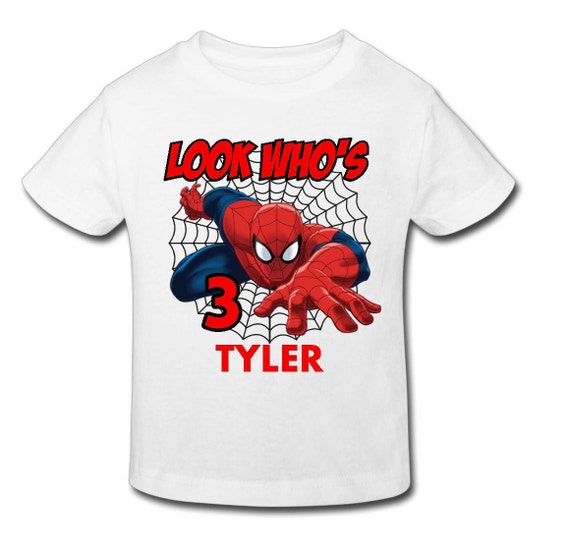 custom spiderman birthday shirt