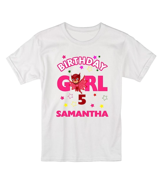 FREE SHIPPING owlette birthday girl,pj masks birthday birthday girl pj mask birthday shirt Owlette Birthday Girl Shirt