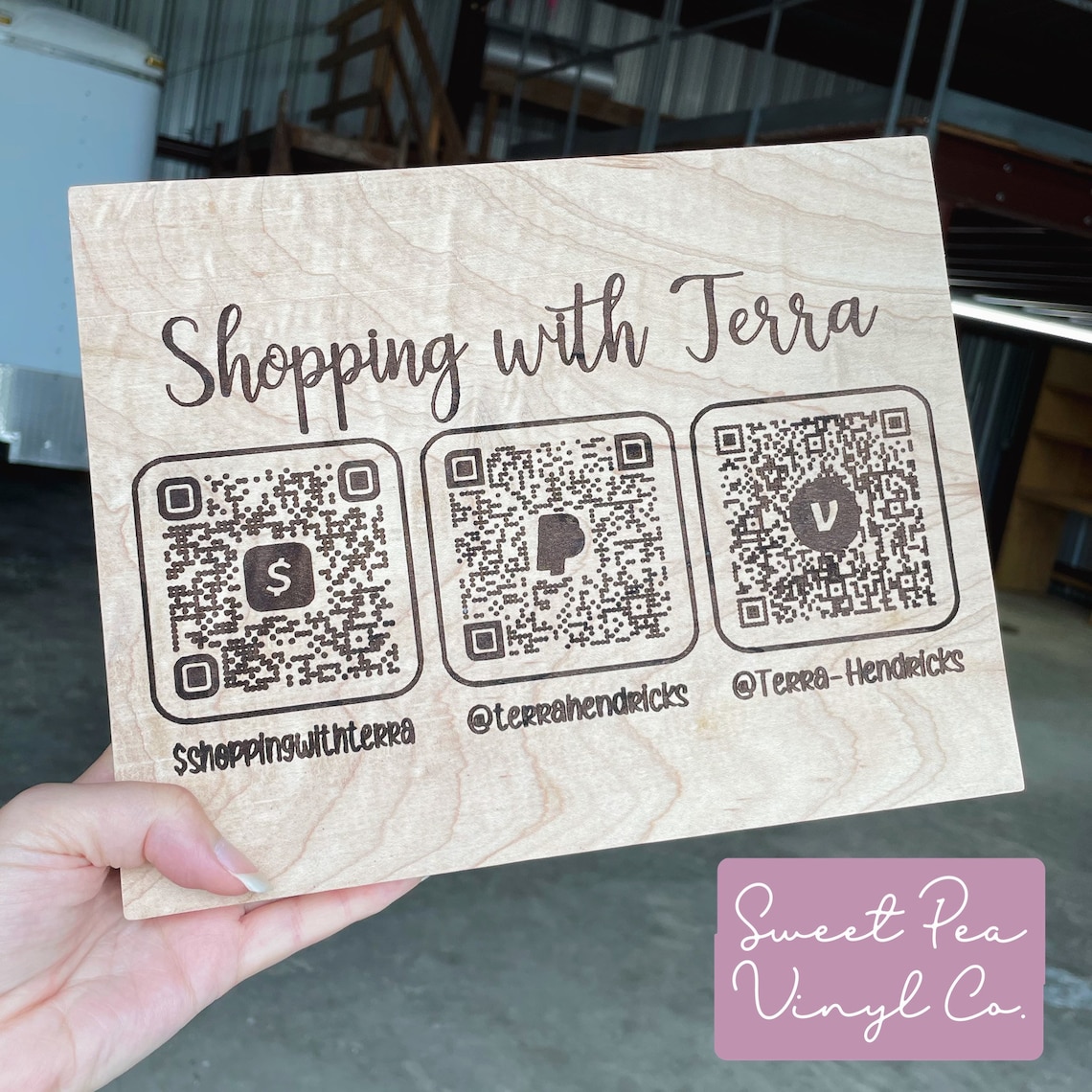 Custom Wooden QR code Plaque Etsy