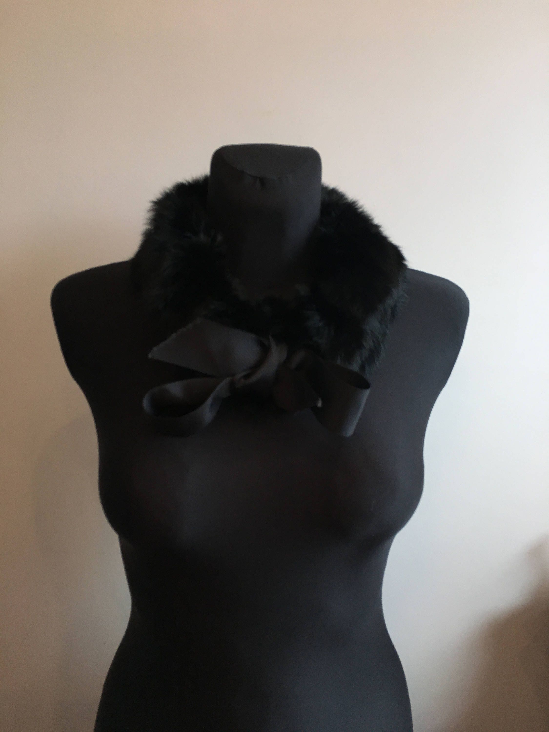 Fur collar Fashion collar Rabbit fur collar Etsy