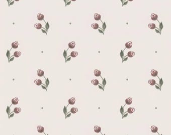 Baby-Tapete, rosa Blumen, von Spratlin inspiriertes Kinderzimmer, Blumenmuster, Schälen und Aufkleben