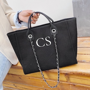 Personalised canvas bag with your initials, ideal holiday bag.