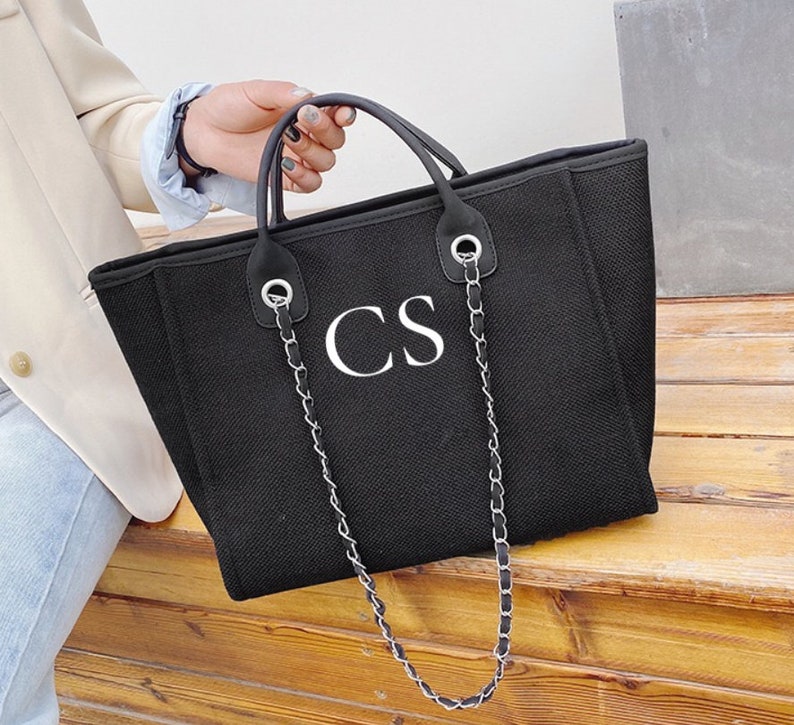 Personalised canvas bag with your initials, ideal holiday bag.