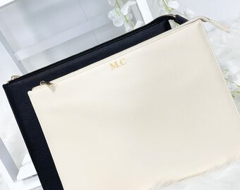Personalised Document Slip, Travel Document Holder, Document wallet, Travel Wallet, Office Business Folder Wallet with Initials
