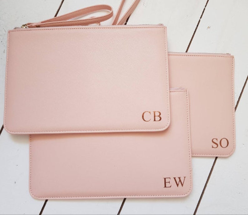 Monogram Clutch Bag Bridesmaid Gift Bridesmaid Bag Saffiano Etsy UK