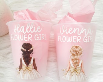 Flower Girl Personalised Cold Cup, Flower girl Proposal Gift, Bridesmaid gift ideas, Flower girl gifts, Children's wedding gift