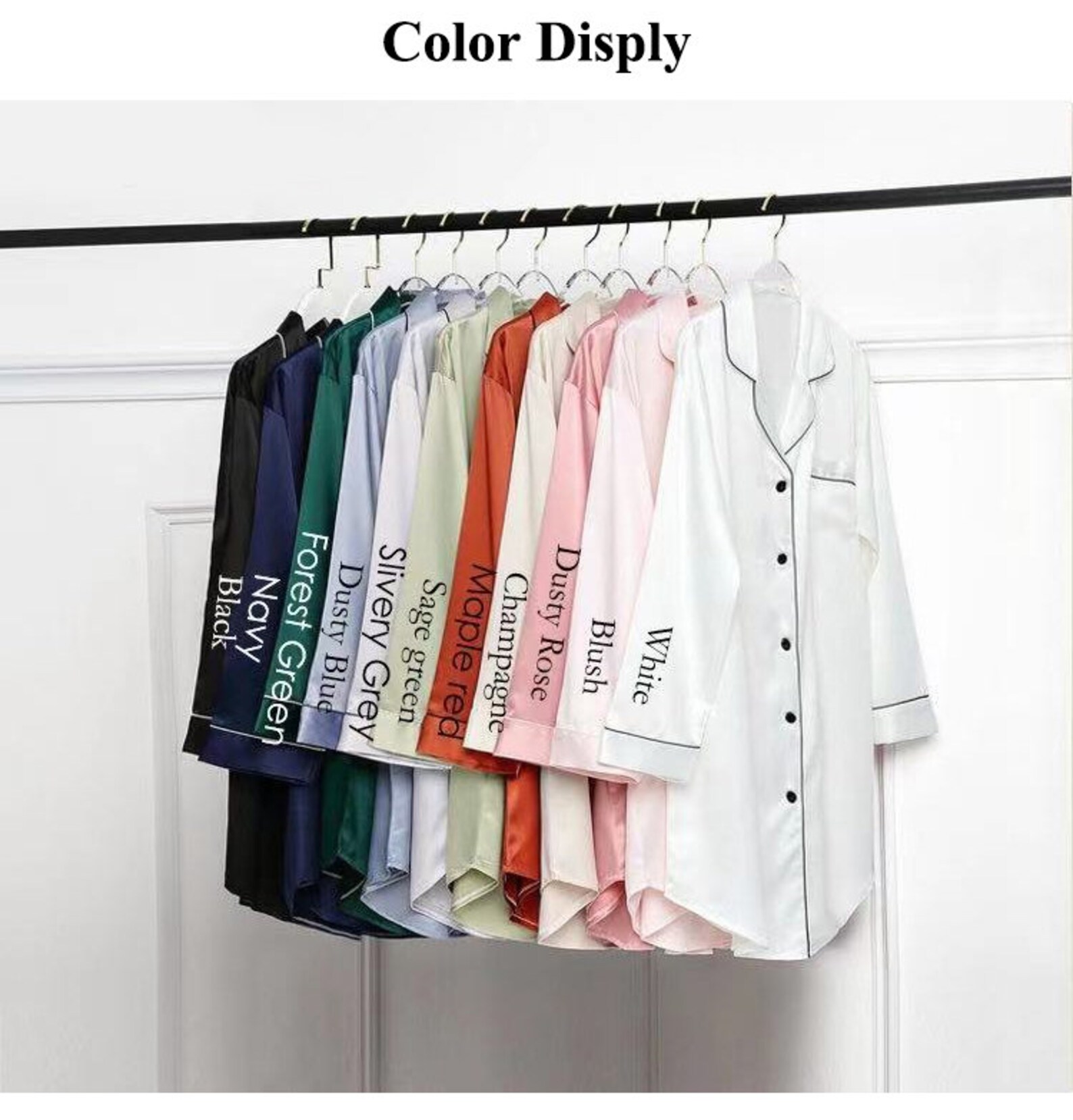 Monogram Satin Nightdress Personalised Nightdress Initial Etsy UK