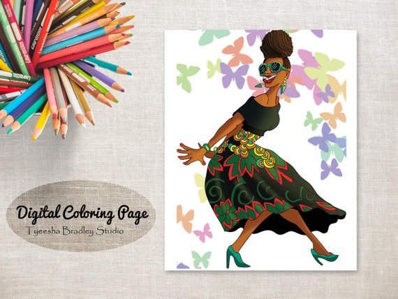 Instant Download Printable Single Pdf Format Adult Coloring Etsy