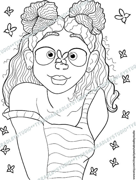 ONLY 1 LEFT in Stock Beautiful Black Girls Coloring Book for Adults,  Features 30 Coloring Pages, Printable PDF Coloring Pages 