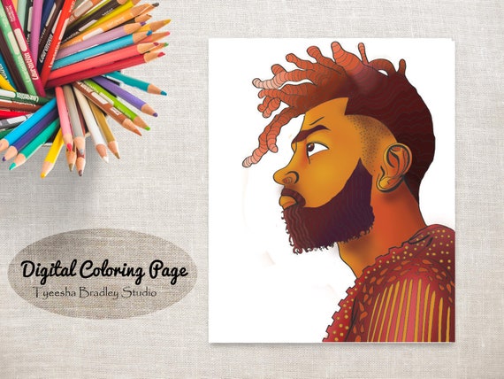 Instant Download Printable Single Pdf Format Adult Coloring Etsy