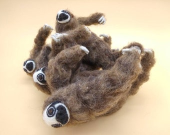 Needle Felted Sloth - Sloth Gifts - Home Decor - Wild Animals - Centerpieces for Table