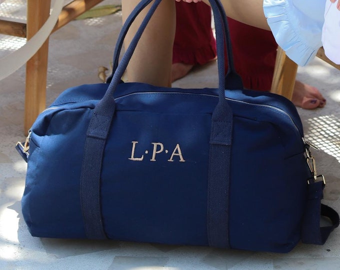 Custom Weekender Bag, Embroidered duffel bag, Bridesmaid Gift, Groomsmen gift for him, personalized weekender bag, Monogram Duffel Bag