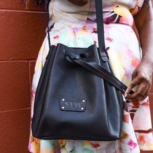Leather Shoulder Bag - Leather Bag - Leather Purse - Messenger Bags - Purses and Bags - Leather Bucket Bag - Personalized Leather Bag