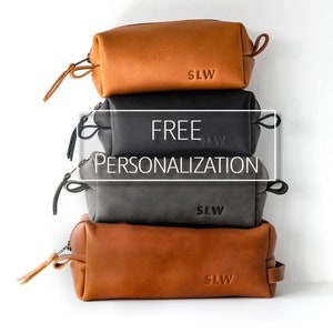 Herren Kulturbeutel, Groomsmen Geschenk, Leder Kulturtasche, Dopp Kit für Männer, Leder Dopp Kit, Valentinstag Geschenk für ihn, Geschenk für Freund