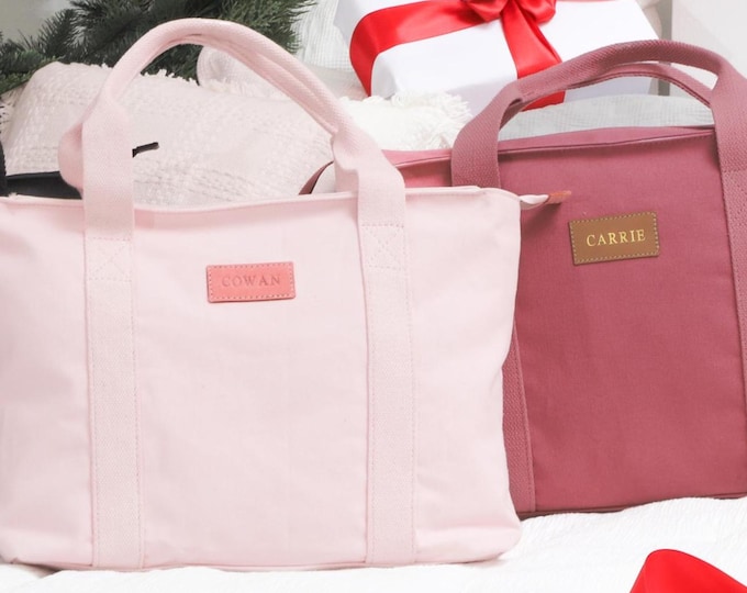 Personalized Tote Bag, Gift for Her, Bridesmaid Tote, Bridal Party Gift, Wedding Tote Bag, Custom Monogram Tote, Valentine Gift Idea