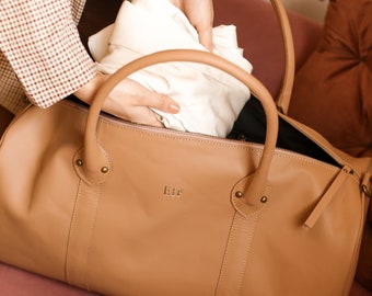 Monogram Weekender Duffle Bag, Personalized Groomsmen Gift, Custom Monogrammed Overnight Bag, Bridesmaid Gift