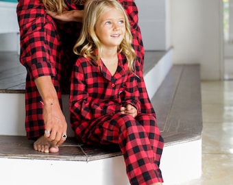 girls plaid pajamas