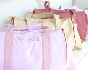 Personalized Bridesmaid Duffle Bag, Embroidered Weekender Bag, Bridal Party Gift, Monogram Travel Bag, Overnight Bag Women