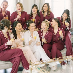 Bridesmaid Pajamas set monogrammed, bridesmaid pajamas set of 7, bridesmaid pajamas set of 8, bridesmaid pajamas set of 10, set of 9 Softest