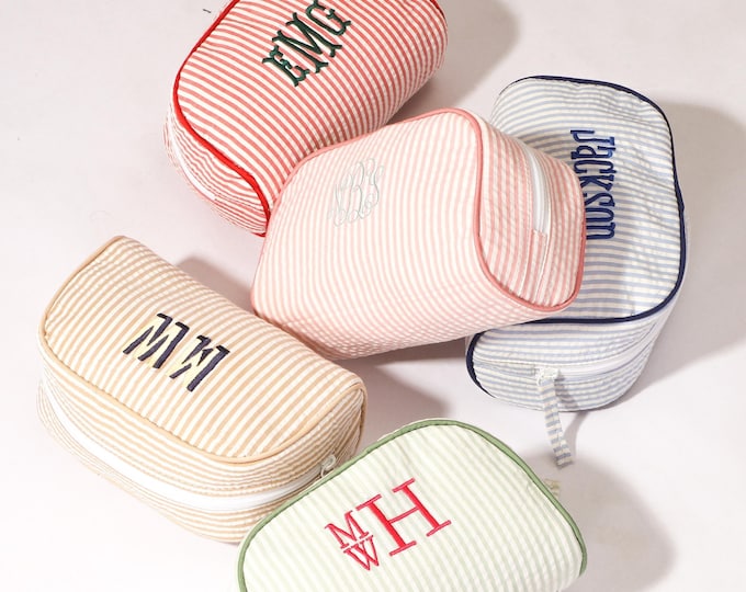 Personalised Make Up with Monogram, Custom Makeup Bag, Personalised Gift for Her, Bridesmaid Gift, Gift for Mum