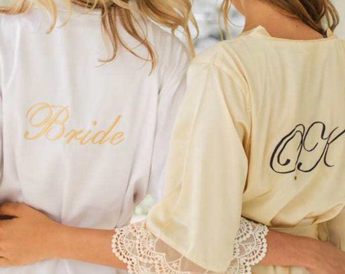 Bridesmaid robes, bridesmaid robe, bridesmaid gifts, cotton floral getting ready robes, bridal robes, bridal party gifts, wedding robes set