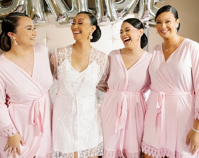 Kimono robes bridesmaid robes satin / Wedding robes for Bridesmaids / Bridesmaid robes silk / Silk Robes/Monogrammed  Robes