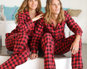 Family Christmas pajamas Personalized Holiday PJs pajama pants | Monogrammed Holiday pajamas | Matching Christmas PJs | Couple Pajamas