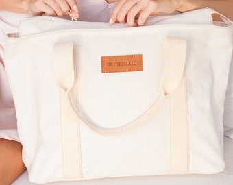 Personalized Bridal Tote Bag, Bridesmaid Tote Bag, Maid of Honor Tote Bag, Monogrammed Tote Bags