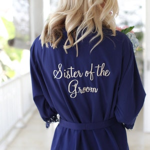 Bridesmaid Robes Bridesmaid Gifts Bridal Party gift Bacholerette Robe Lace Robes Wedding Robe Bridal Party Robe Bride Robe image 4