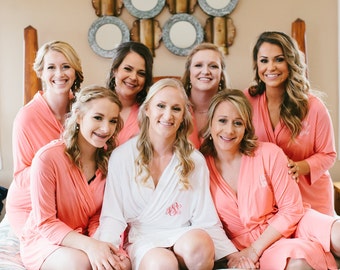 Bridesmaid Robes - Custom Bridesmaid Robes - Satin Bridesmaid Robes - Wedding Robes - Bridal Robes- Set of 6,7,8,9,10,11,12 Bridesmaid Robes