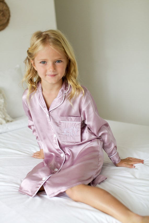 Flower Girl Robe Flower Girl Pajamas Junior Bridesmaid Robe Etsy