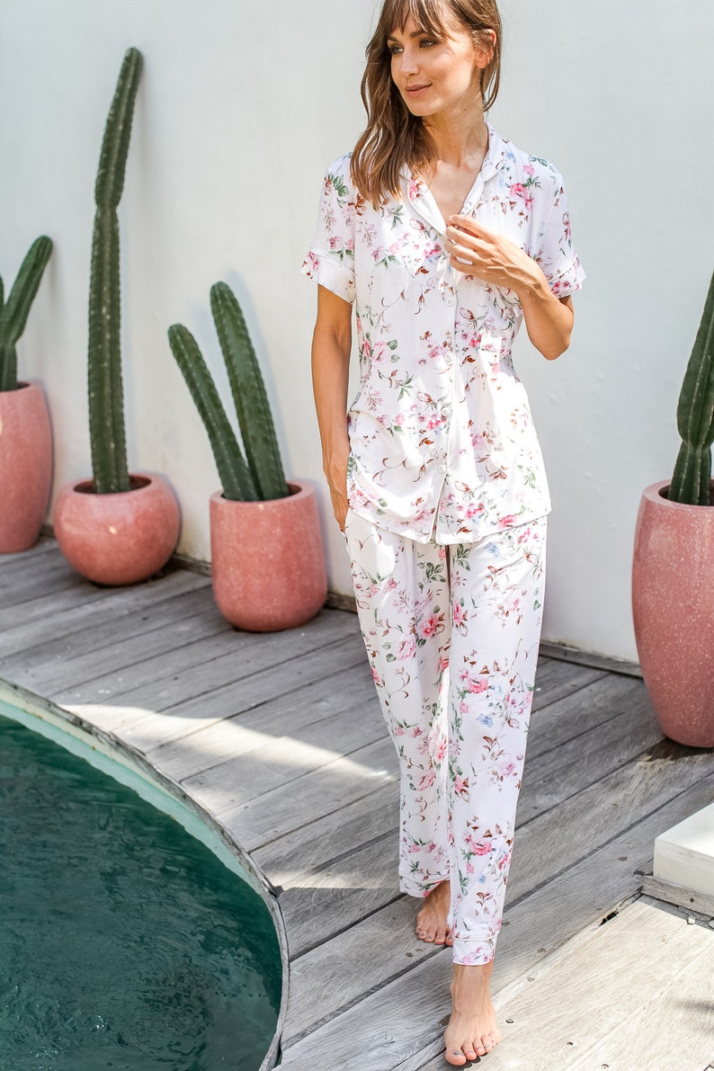 Bridesmaid PJ Set Bridesmaid Pajama Bridesmaid Gift Cotton Etsy