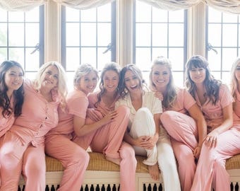 Bridesmaid pajamas set shorts, personalized bridesmaid pajama set, monogrammed bridesmaid pajama pants personalized bridesmaid pjs sets