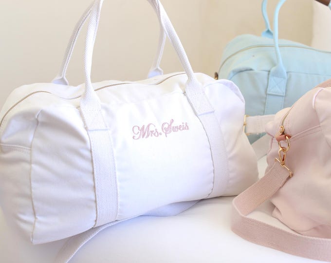 Bridesmaid Proposal Gift Personalized Bag | Bridal Party Weekender Tote | Custom Embroidered Travel Bag | Maid of Honor Gift Bachelorette