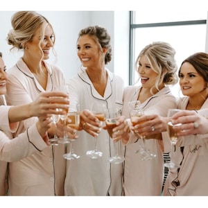 Personalized Bridesmaid Pajamas Personalized Sleep Shirts Bridesmaid Pajamas Bridesmaid Button Down Shirts w/ Name Getting Ready