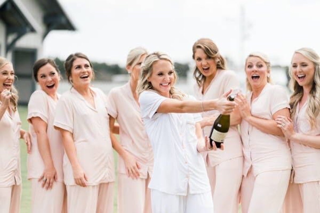Bridesmaid Pajamas Set Monogrammed, Bridesmaid Pajamas Set of 7