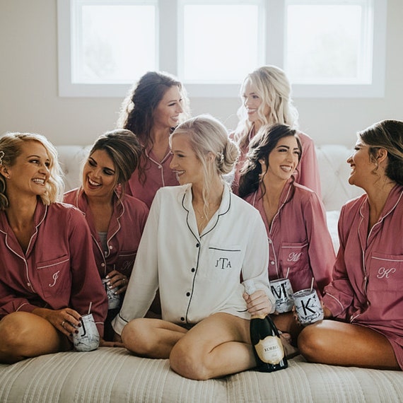 Bridesmaid pajama set cheap sale