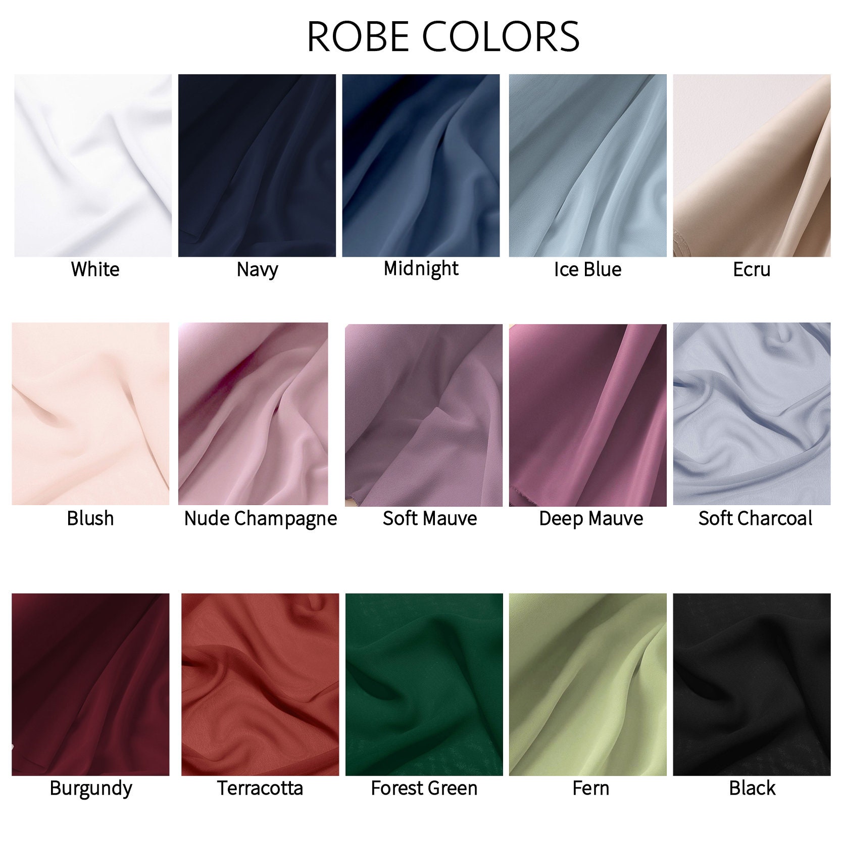 Set of 6 Bridesmaid Robes Bridal Party Robes Bridesmaid Gifts Wedding Robes Bride Robe Bridesmaid Robe Bridal Party Robe