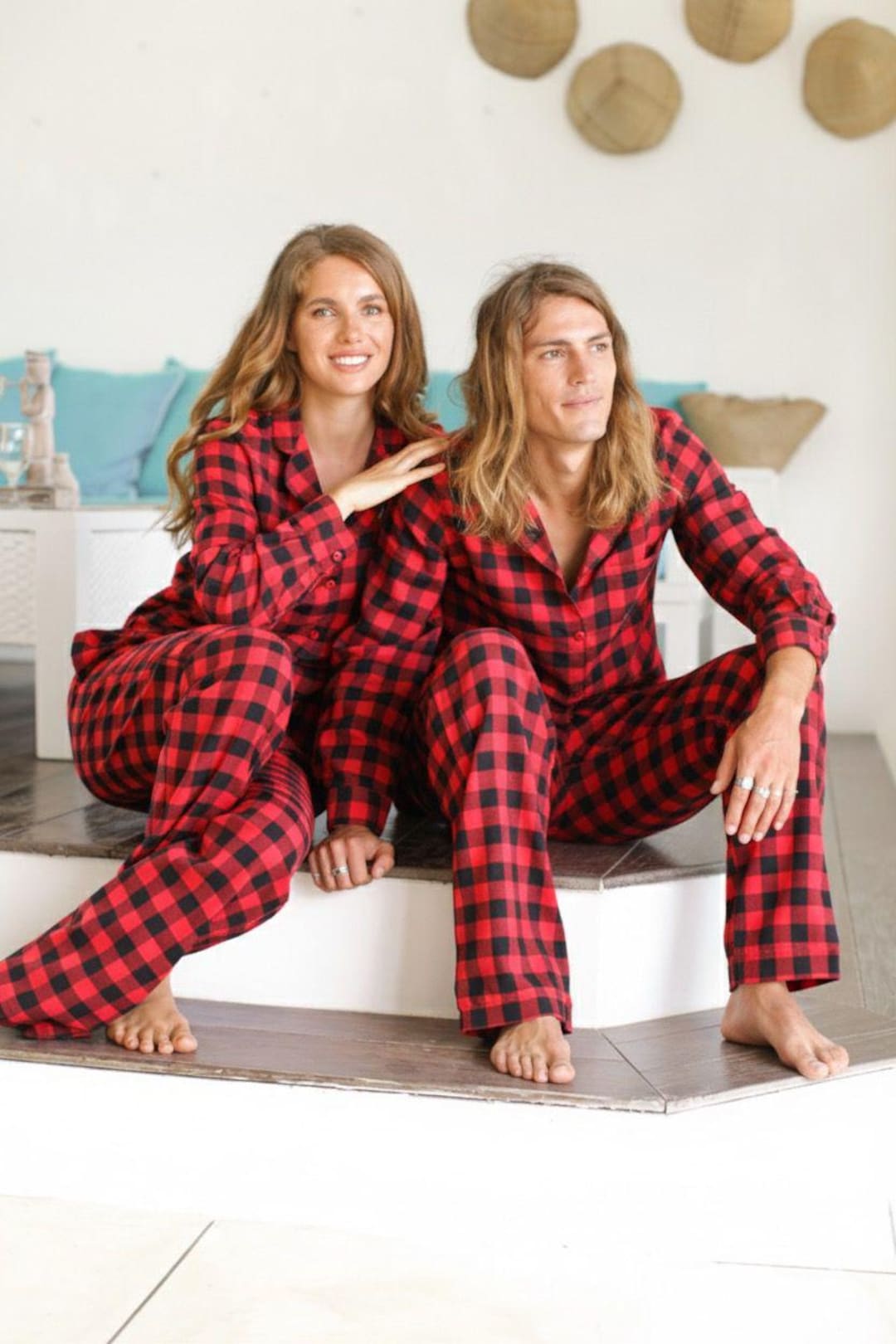 Pantaloni Completo Pigiama Famiglia Pigiama Natalizio Donna