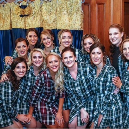 Chemise de demoiselle d'honneur boutonnée en flanelle Chemises de demoiselle d'honneur Chemises Se préparer| Chemises de demoiselle d'honneur surdimensionnées | Chemises de demoiselle d'honneur en flanelle