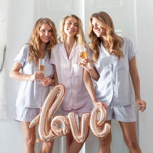 bridesmaid pajamas set, personalized bridesmaid gift pajamas short set, button down bridesmaid shirts, bridesmaid pajamas cotton pajamas set image 9