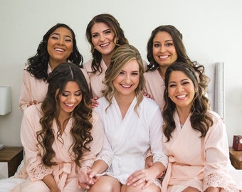 Soft Robes for Bridesmaid Wedding Robes Getting Ready Monogrammed bridesmaid robes Bridal personalized bridesmaid