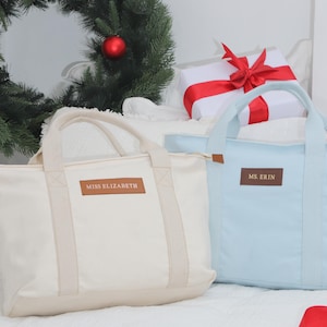 Personalized Bridal Tote Bag, Bridesmaid Tote Bag, Maid of Honor Tote Bag, Monogrammed Tote Bags image 8