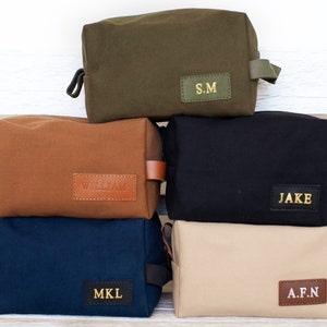 Men&#39;s Dopp kit, Personalized groomsmen gift, Personalized dopp kit, mens leather toiletry bag, mens dopp kit, mens toiletry bag
