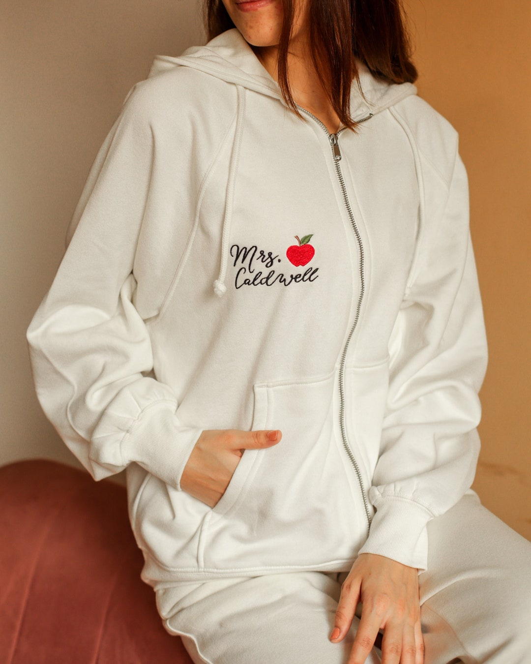 Monogrammed Teacher Full Zippered Jacket | Personalized Teacher Jacket ...