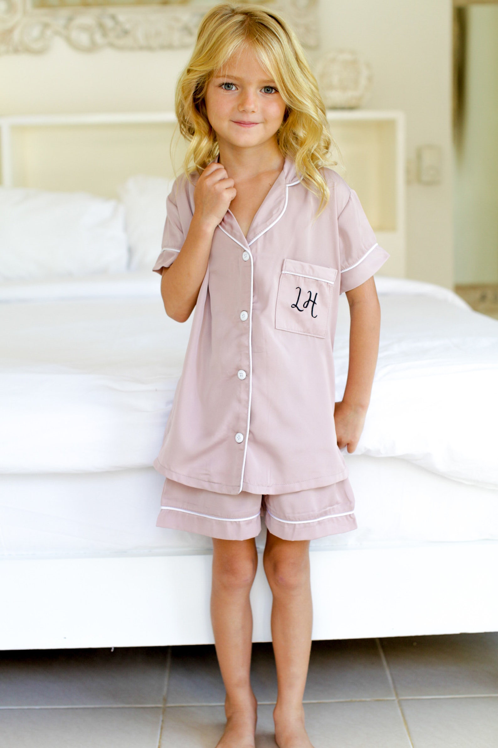 Flower Girl Pajamas Monogrammed Gift Flower Girl PJs Custom Etsy